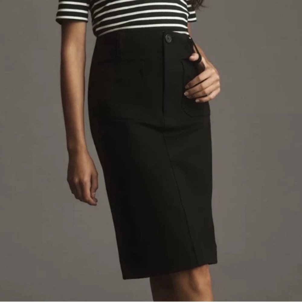 Anthropologie Black Pencil Skirt